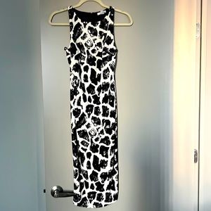 BarIII Sexy Black and White Midi Dress Size S